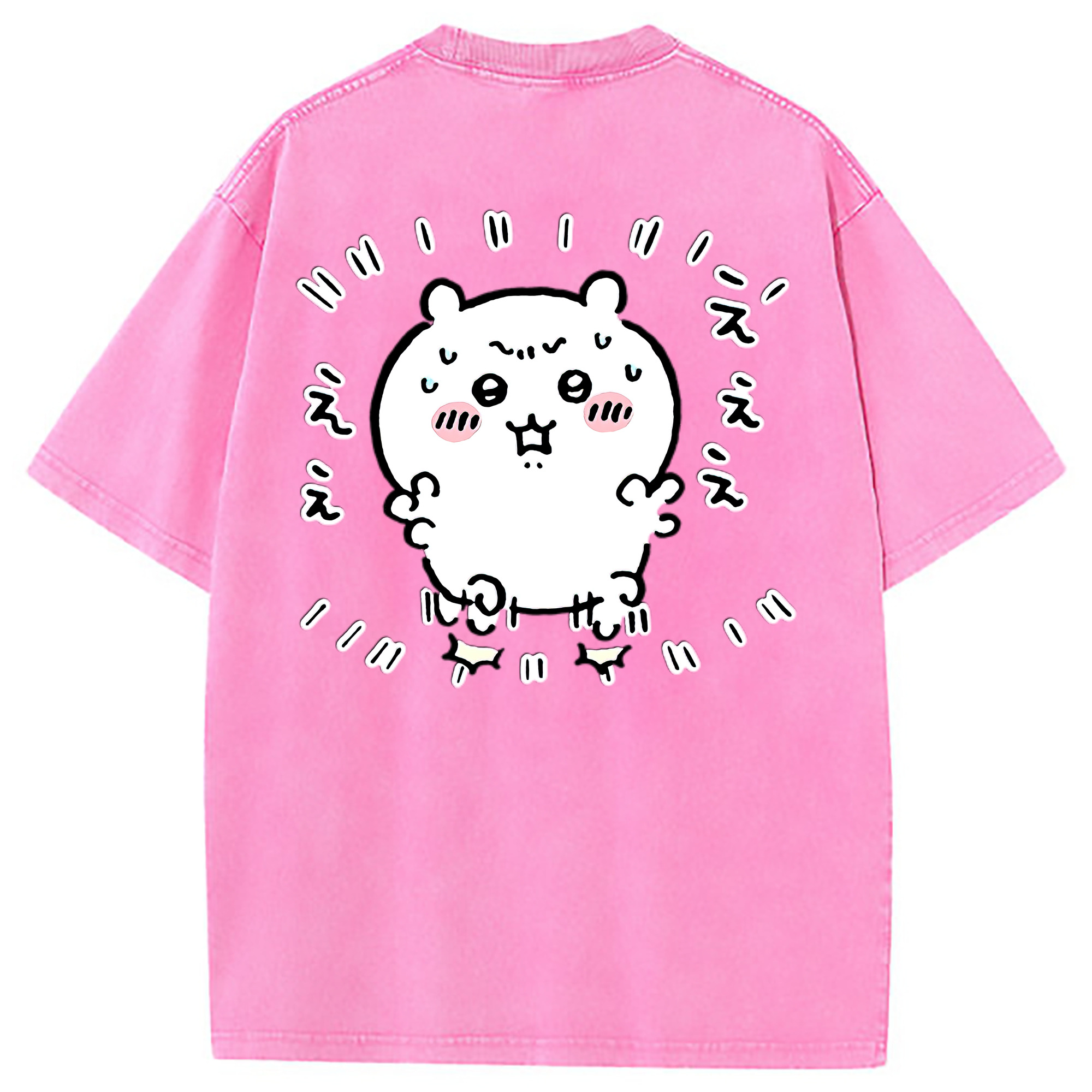 （画像用） ちいかわ ちいかわ Chii-kawa chiikawa 綿100% ヴィンテージ風 半袖Tシャツ（背面プリント）